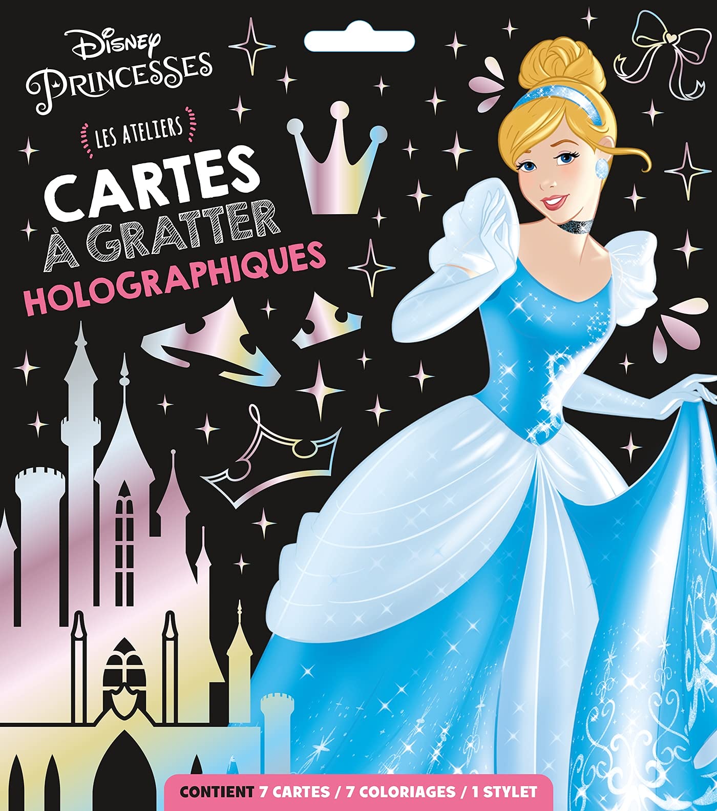 DISNEY PRINCESSES - Les Ateliers Disney - Cartes à gratter holographiques: Les ateliers. Avec 7 cartes, 7 coloriages et 1 stylet Non-fiction