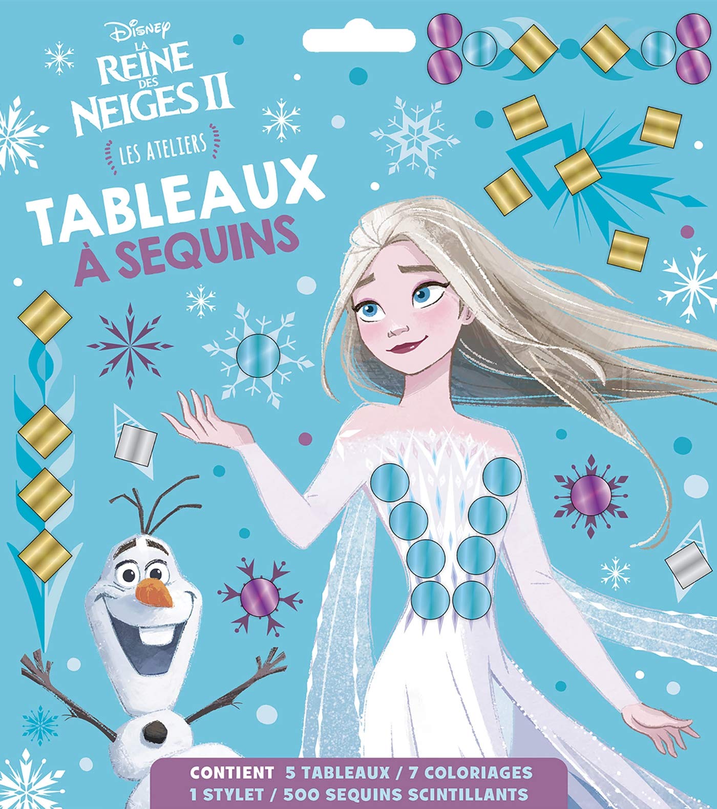 LA REINE DES NEIGES 2 - Les Ateliers Disney - Tableaux à sequins - Disney book