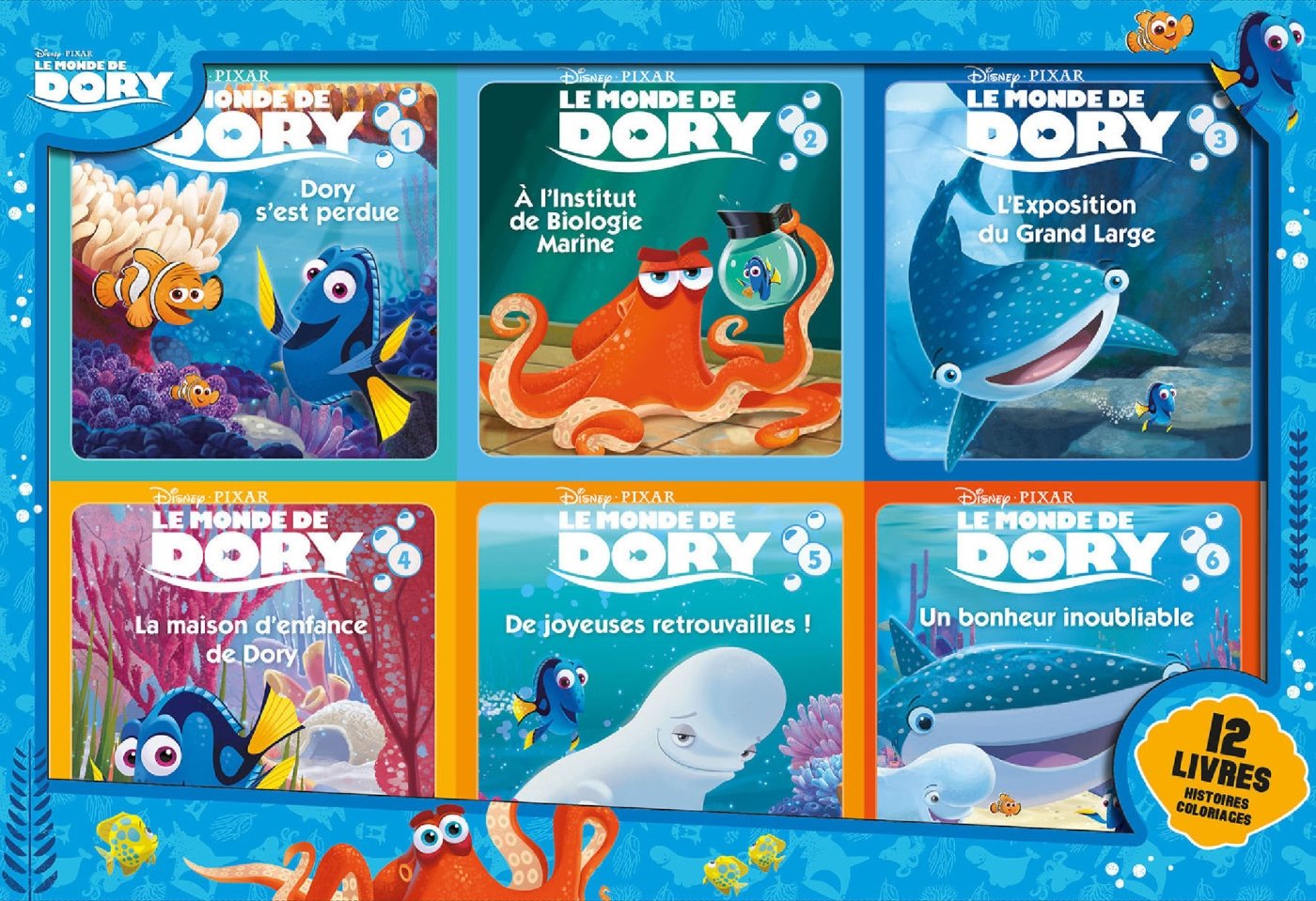 Le Monde de Dory: Coffret 6 histoires + 6 coloriages book