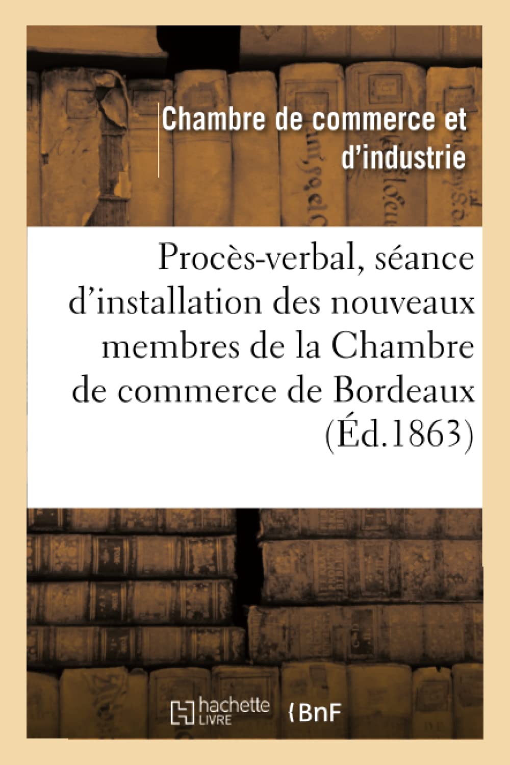 Extrait du procès-verbal de la séance d'installation des nouveaux membres de la Chambre book