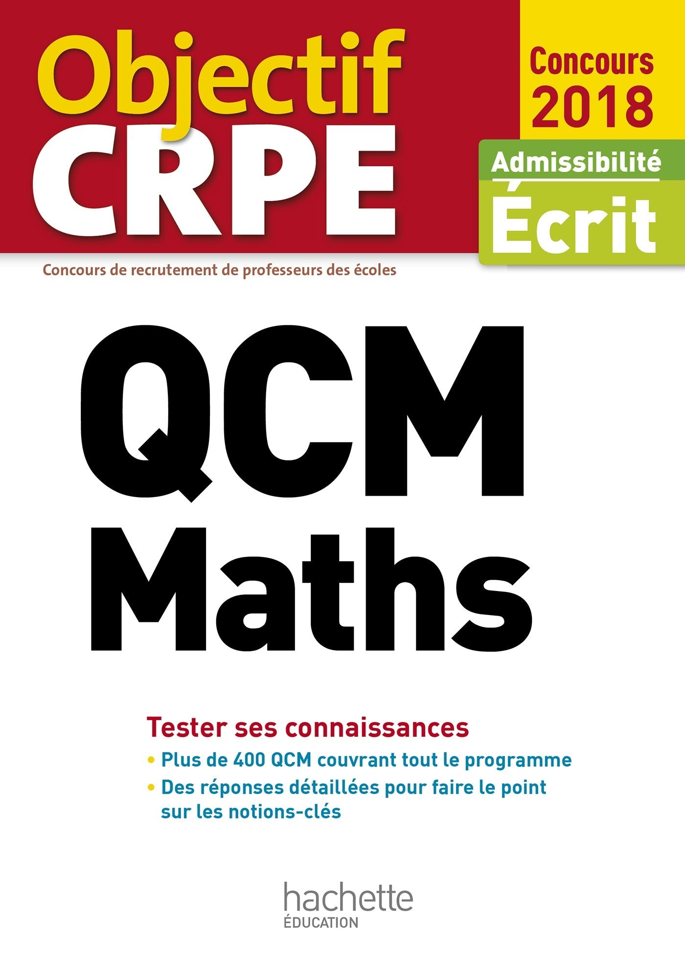 QCM CRPE : Maths: Ecrit Books