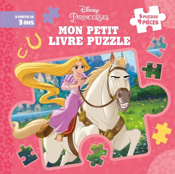 DISNEY PRINCESSES - Mon petit livre puzzle 9 pièces: Poneys et chevaux Tiptoi & Games