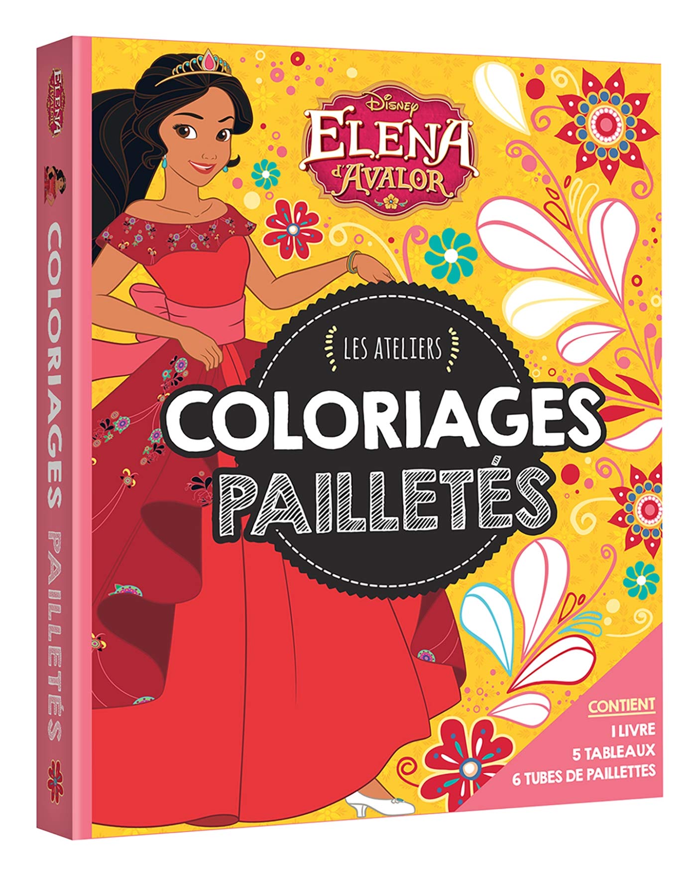 Coloriages pailletés Elena d'Avalor: Les ateliers. Avec 5 tableaux et 6 tubes de paillettes book