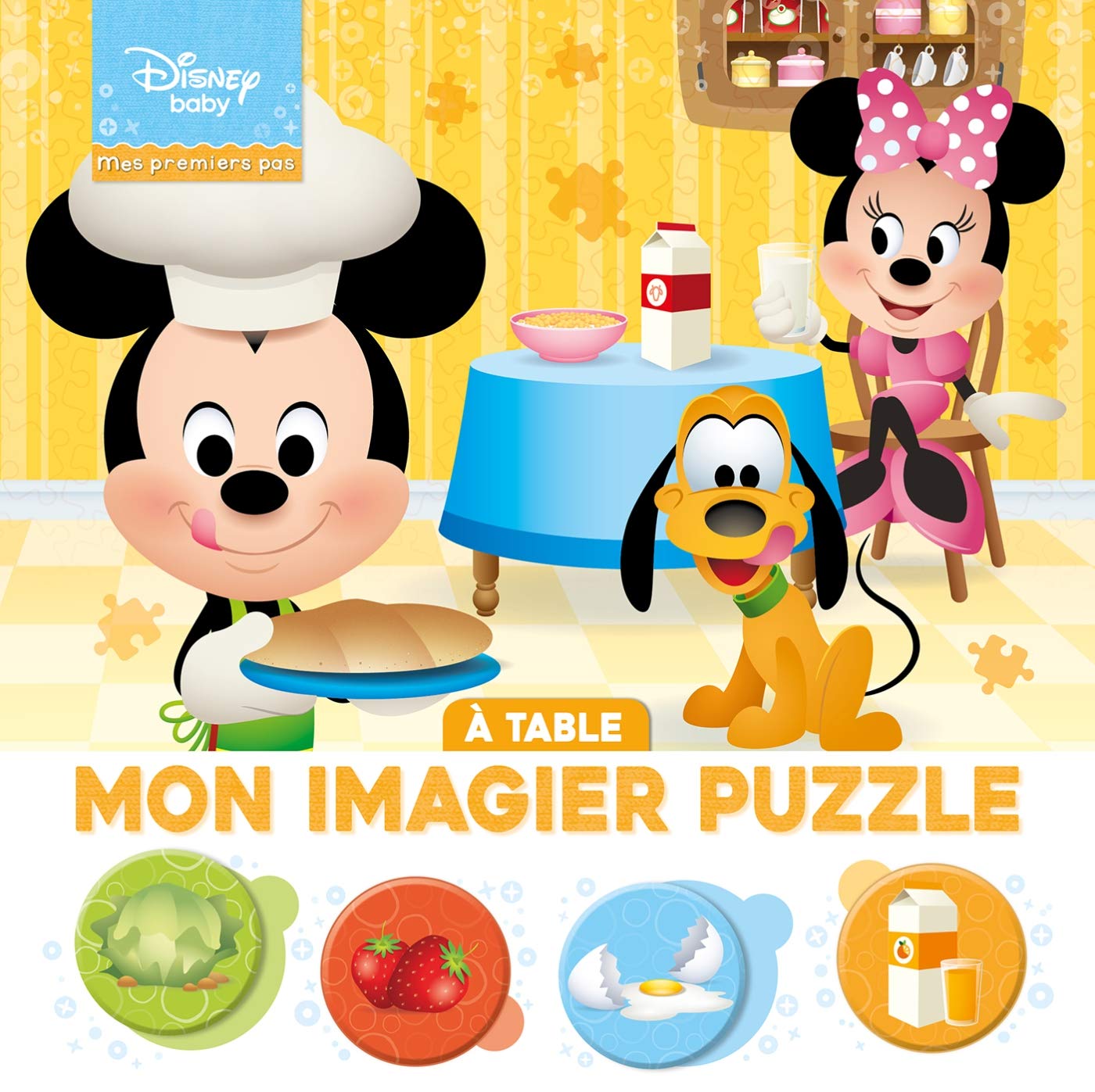 DISNEY BABY - Mes Premiers Pas - Mon Imagier Puzzle - À table: 20 Pièces Children's books