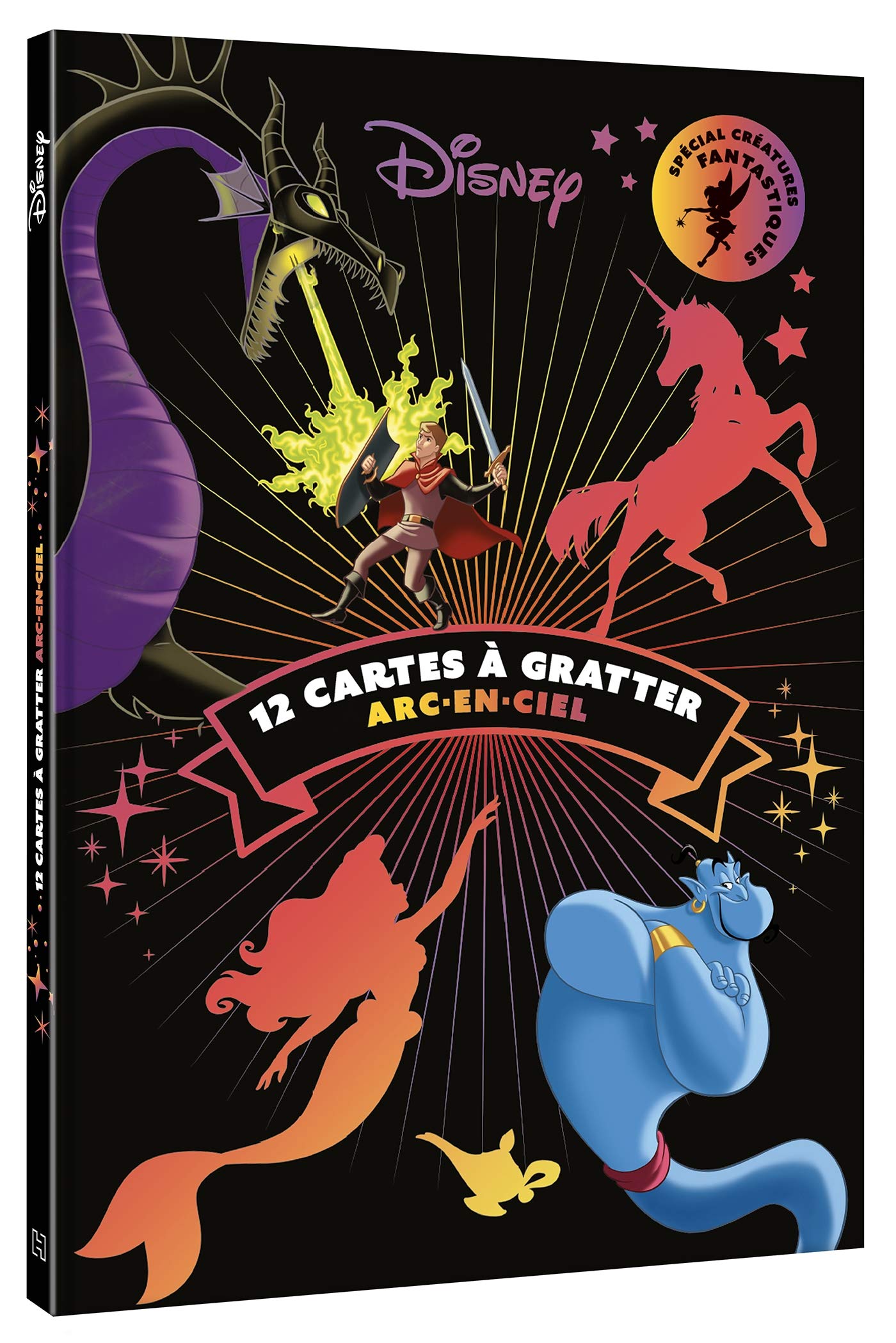DISNEY - Les Ateliers - Bloc - 12 cartes à gratter Arc-en-ciel - Créatures fantastiques book
