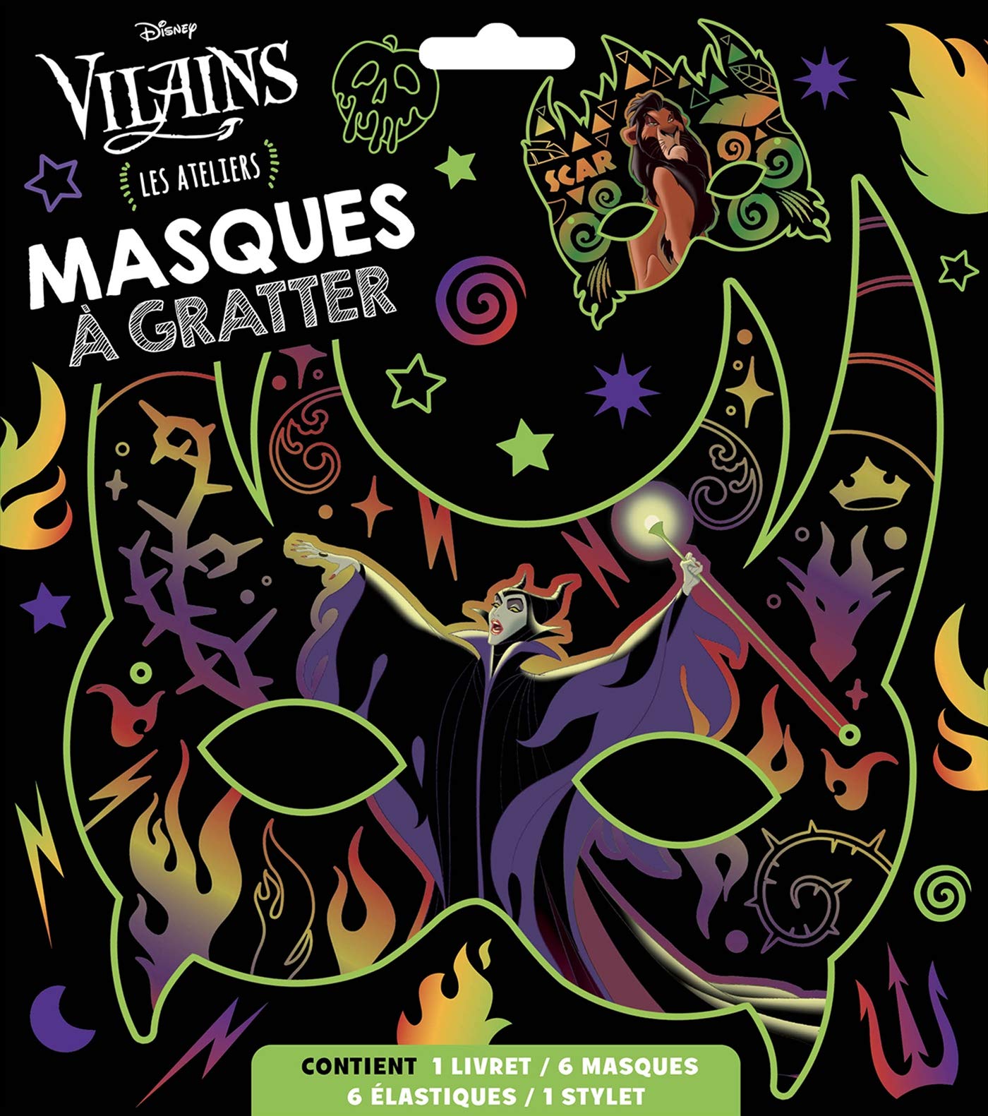 DISNEY CLASSIQUES - Les Ateliers Disney - Masques à gratter - Les vilains book