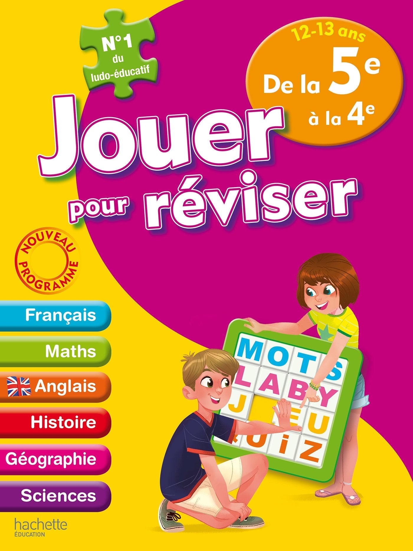 Jouer pour réviser - De la 5e à la 4e 12-13 ans: Avec un crayon-gomme Non-fiction