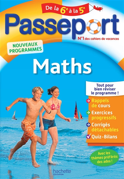 Product Image: Passeport maths, de la 6e à la 5e : nouveaux programmes