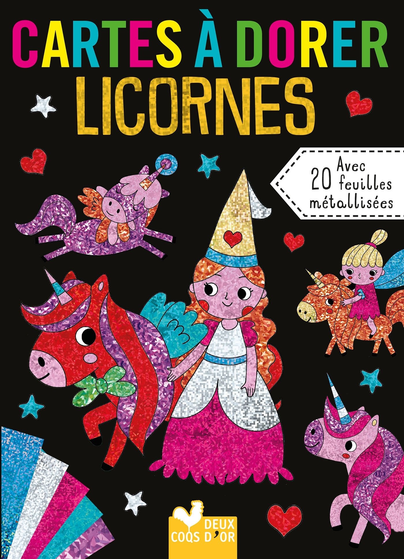 Cartes à dorer - Licornes book