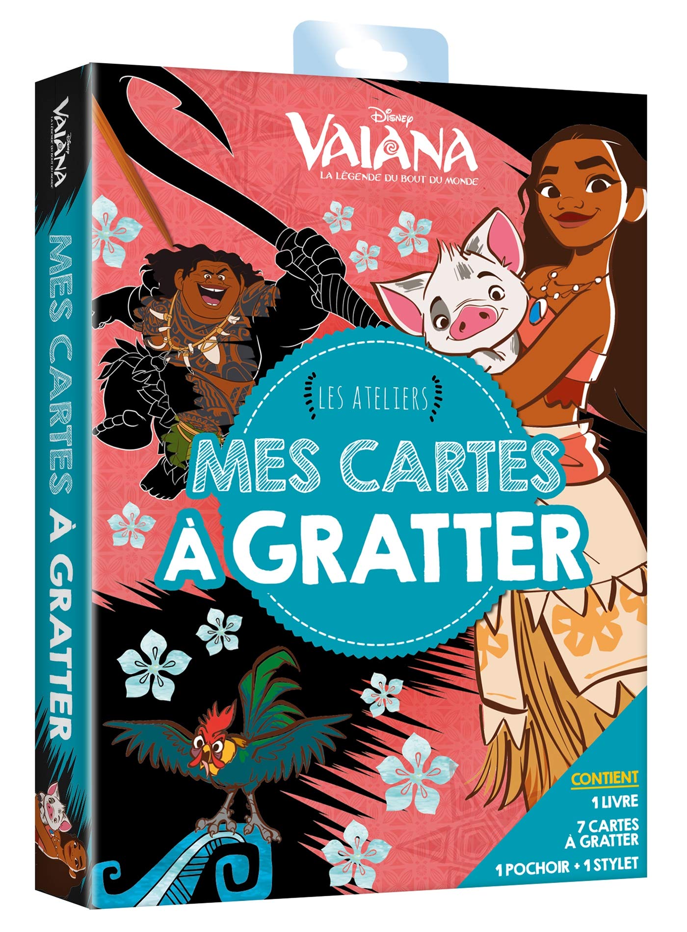 VAIANA - Pochette Les Ateliers - Mes cartes à gratter - Disney: Les ateliers - Avec 1 pochoir et 1 stylet Non-fiction