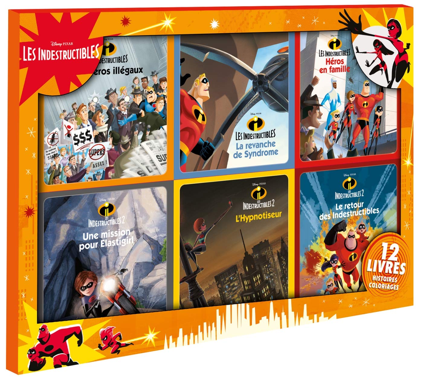 Les Indestructibles 1 et 2: Coffret 6 histoires et 6 coloriages book