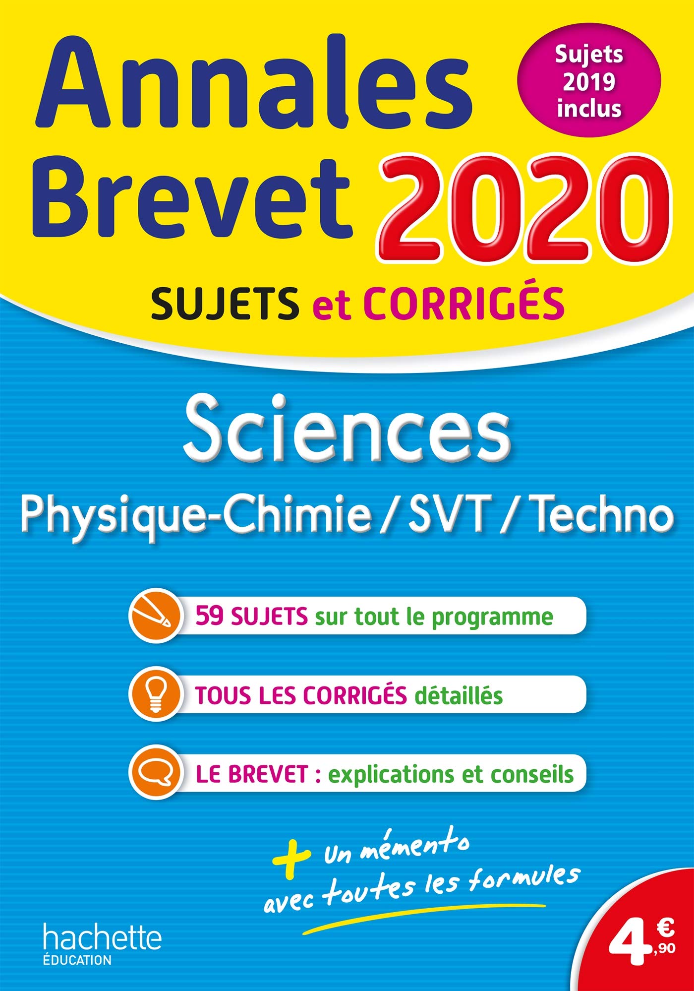 Annales Brevet 2020 Sciences: Sujets et corrigés Professional & Reference Books