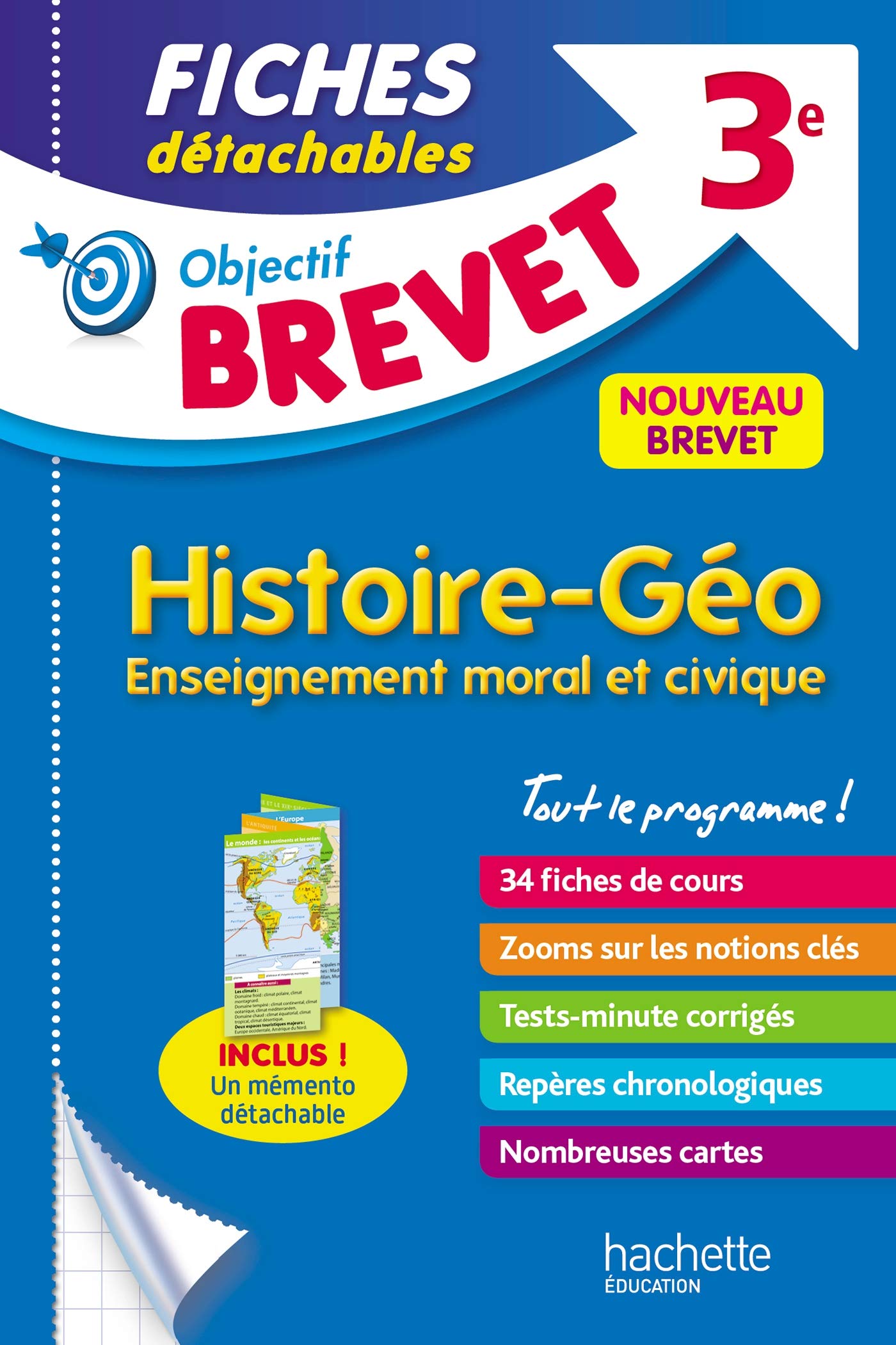 Objectif Brevet 3e - Fiches détachables Histoire-Géographie-Éducation civique Non-fiction