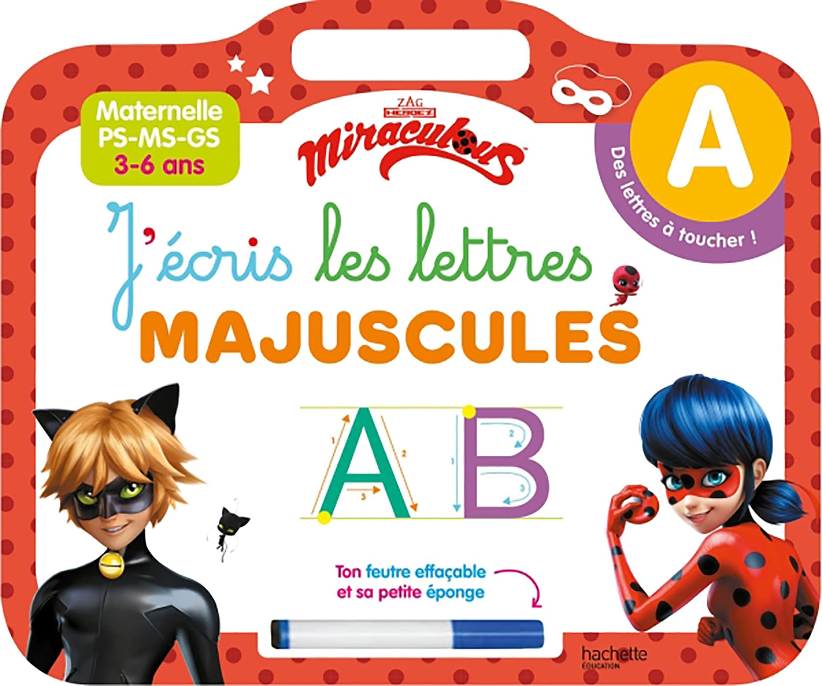 Miraculous - Ardoise J'écris les lettres majuscules book