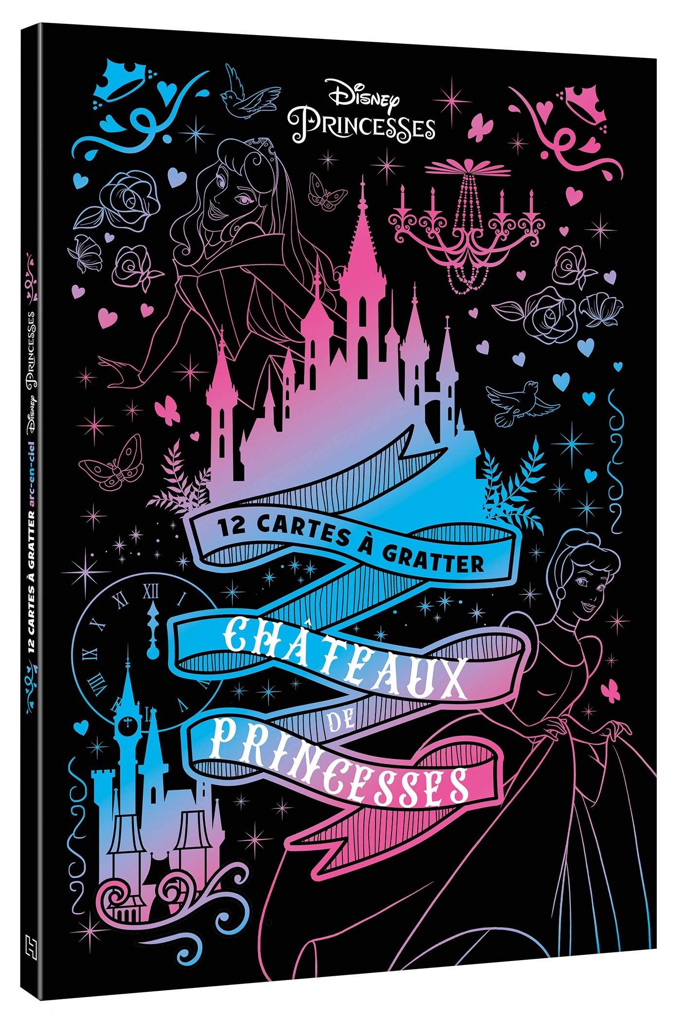 DISNEY PRINCESSES - Les Ateliers - Bloc - 12 cartes à gratter - Châteaux de princesses Non-fiction