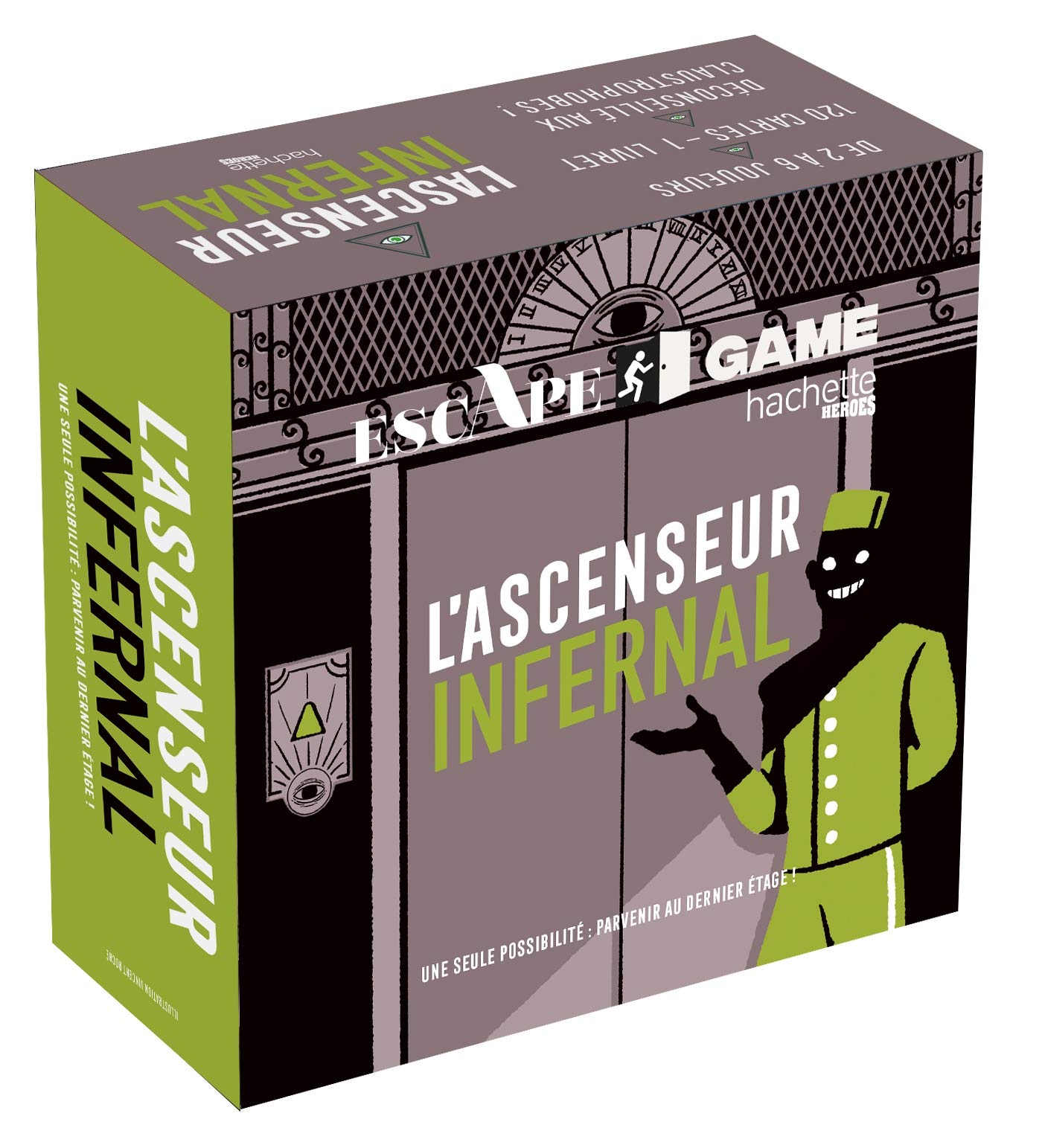 Boîte escape game l'ascenseur infernal NED book