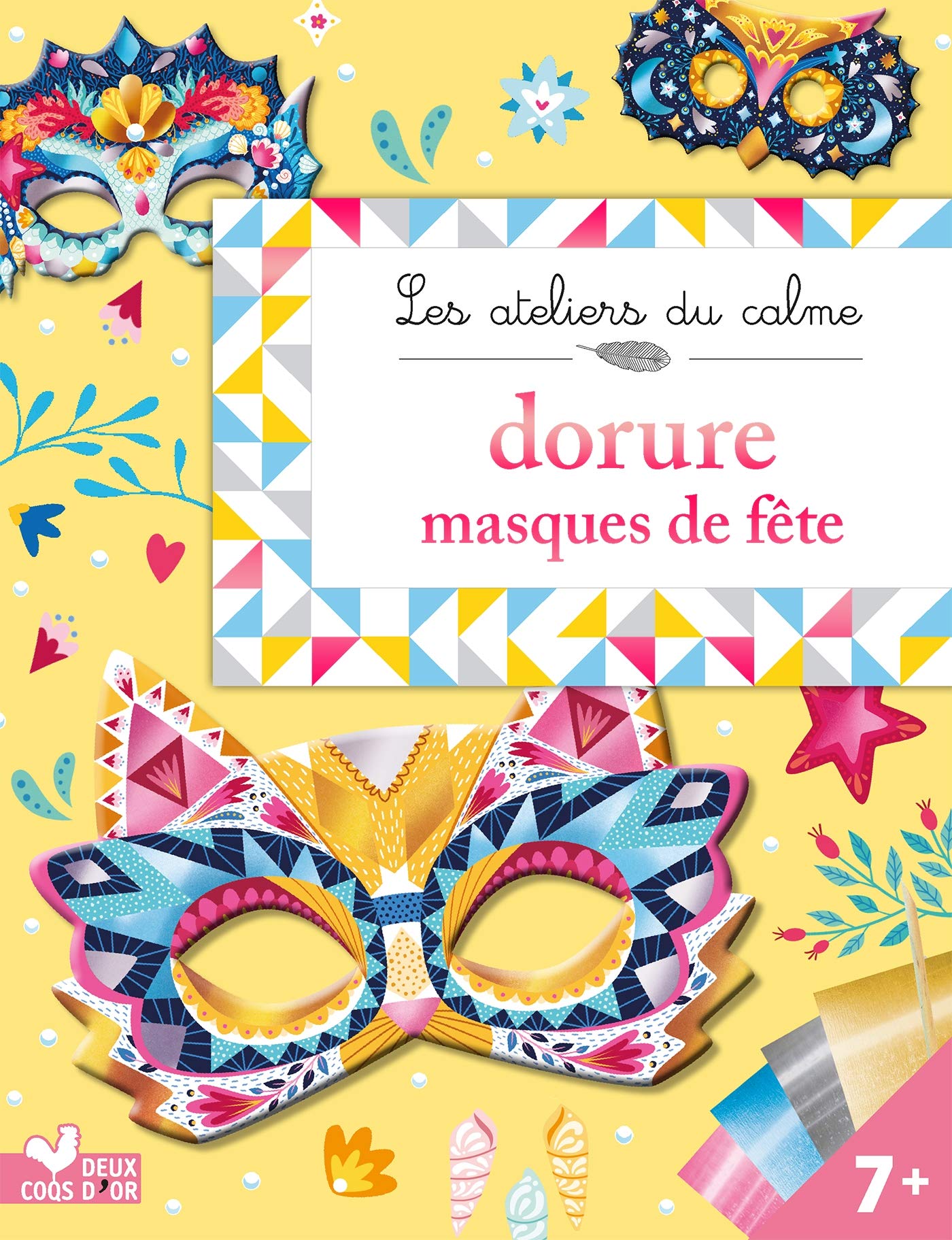 Masques à dorer - pochette avec accessoires: Avec 4 masques à dorer, 8 feuilles métallisées et 1 spatule Tiptoi & Games