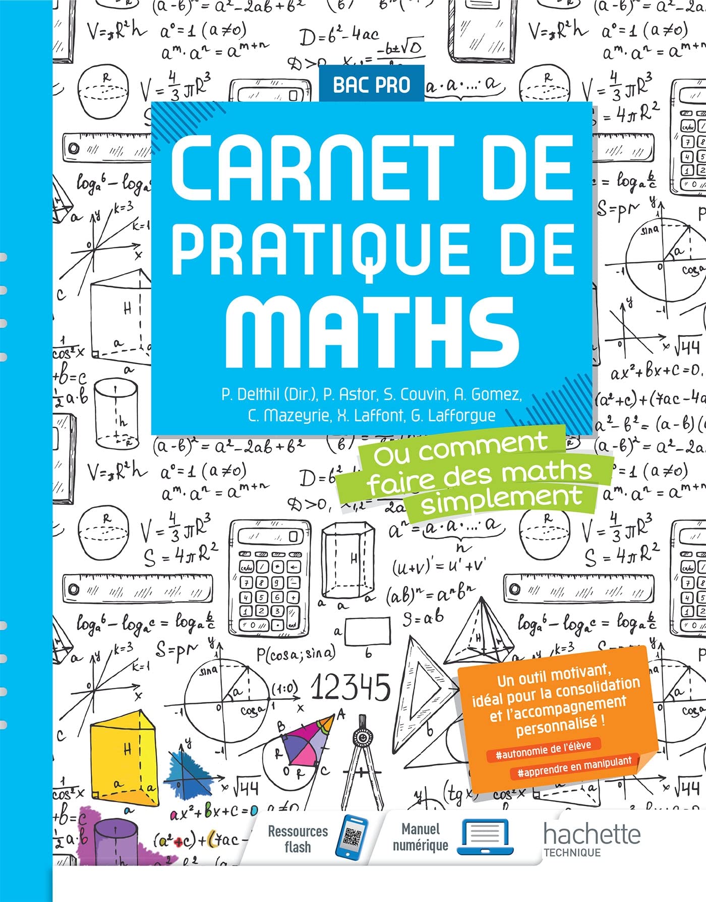 Carnet de pratique de Maths Bac Pro - Cahier de consolidation - Éd. 2021: Ou comment faire des maths simplement Professional & Reference Books