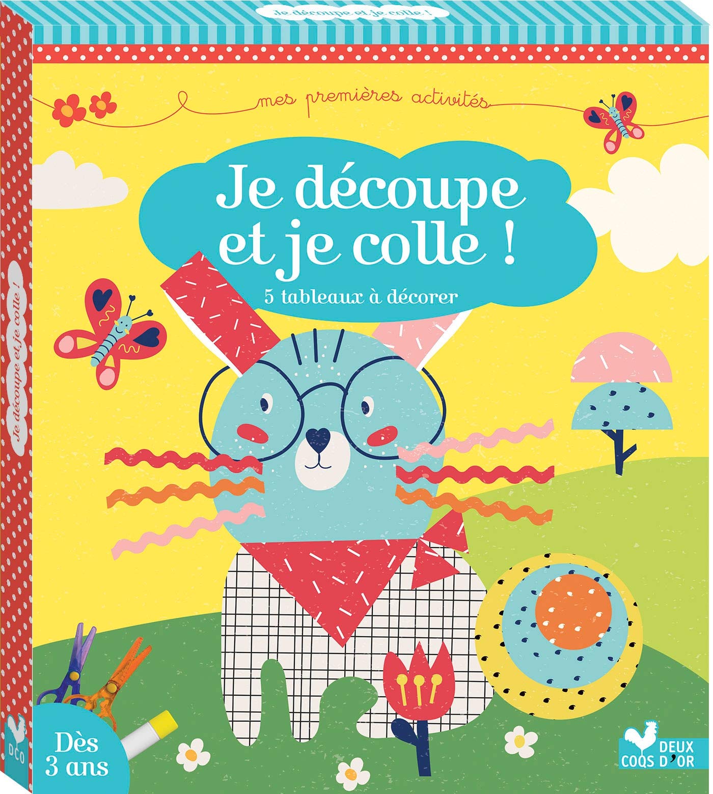 Je découpe et je colle ! - boîte avec accessoires: 5 tableaux à décorer. Avec 2 paires de ciseaux et 1 bâton de colle Tiptoi & Games