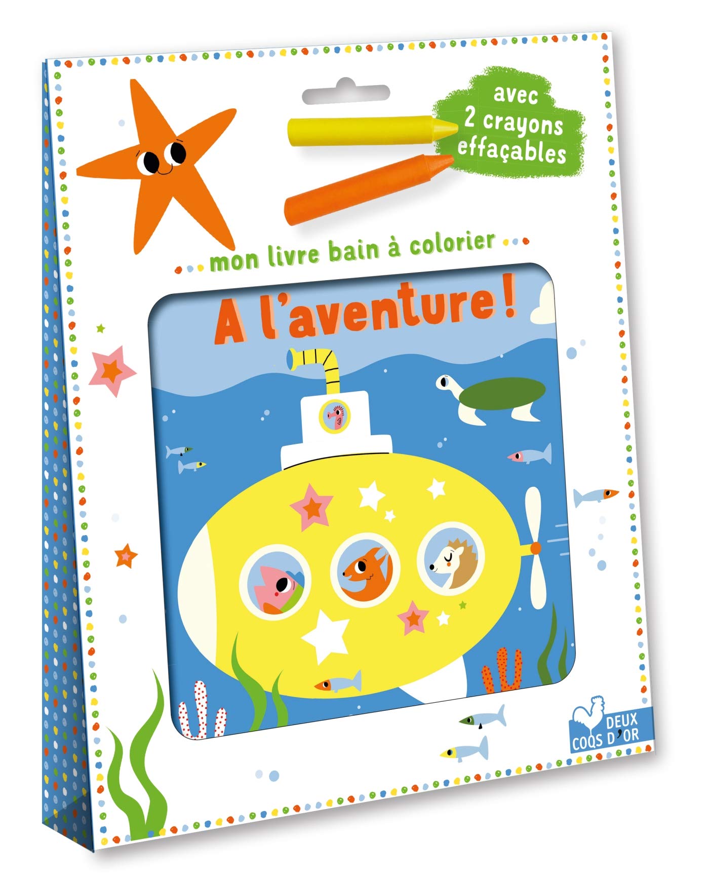 Mon livre-bain à colorier - À l'aventure ! - Pochette avec accessoire: Avec 2 crayons effaçables Tiptoi & Games