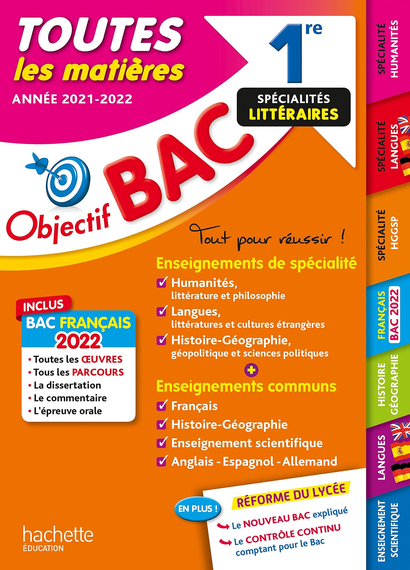 Objectif Bac Toutes les matières 1re Spécialités littéraires BAC 2022 book