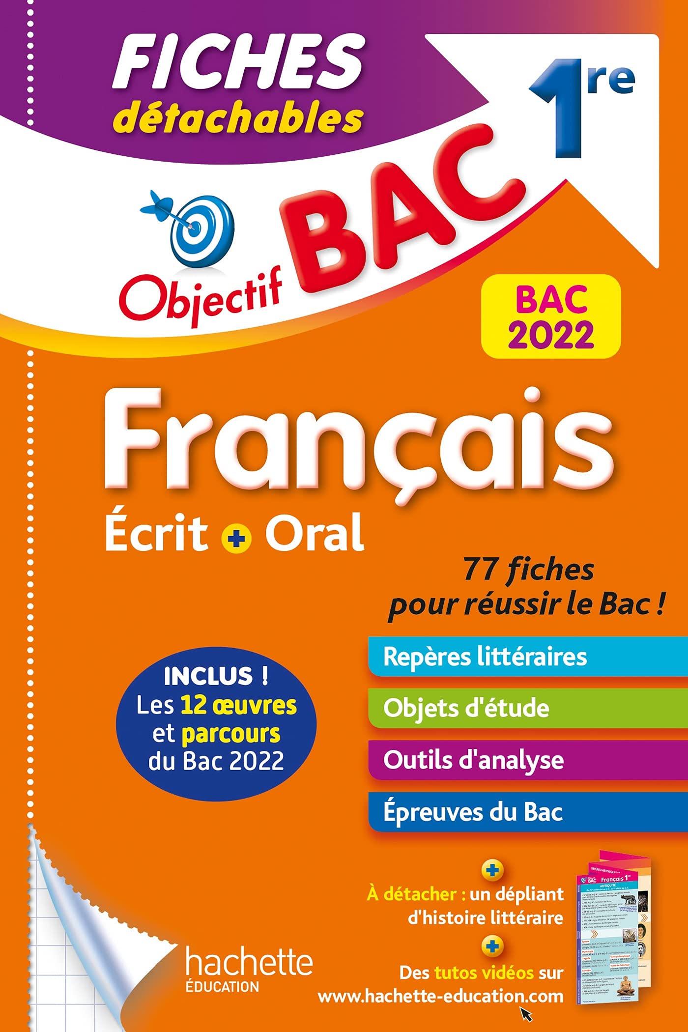 Objectif BAC Fiches détachables Français 1re BAC 2022 Study Guides
