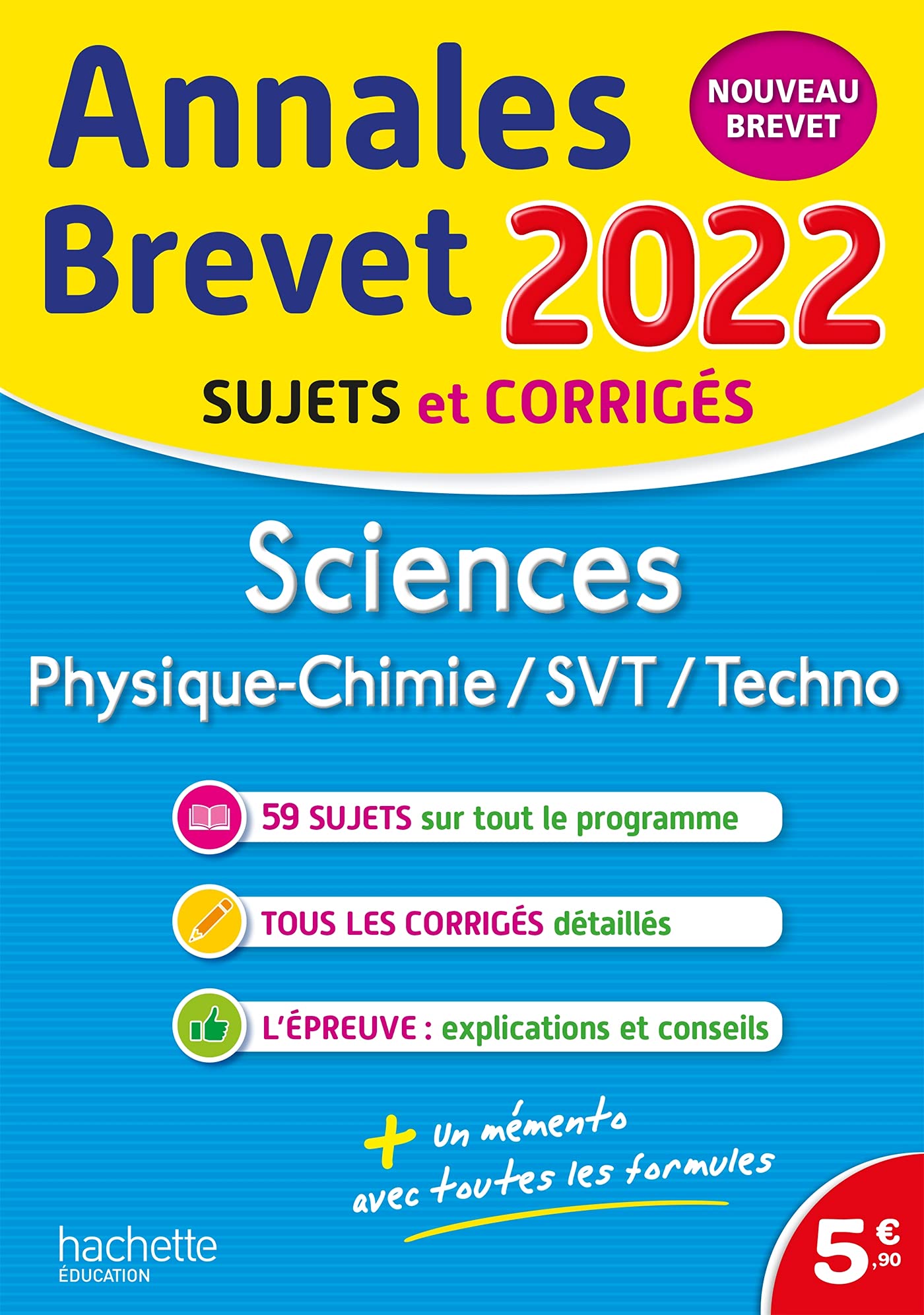 Annales Brevet 2022 Sciences: Physique-Chimie/SVT/Techno Professional & Reference Books