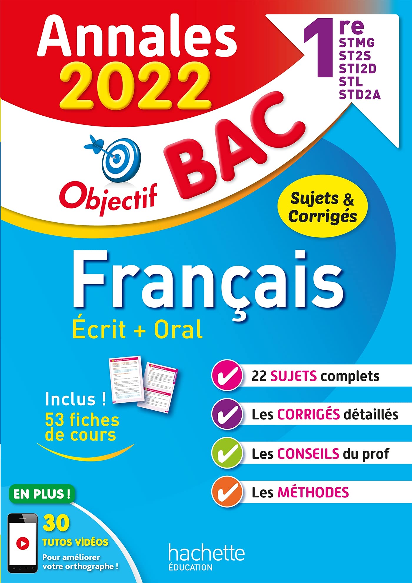Annales BAC 2022 - Français 1res STMG - STI2D - ST2S - STL - STD2A - STHR Non-fiction