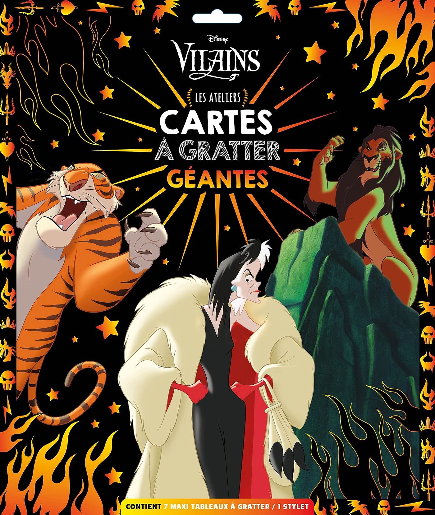 DISNEY - Les Ateliers Disney - Mes cartes à gratter géantes - Vilains book