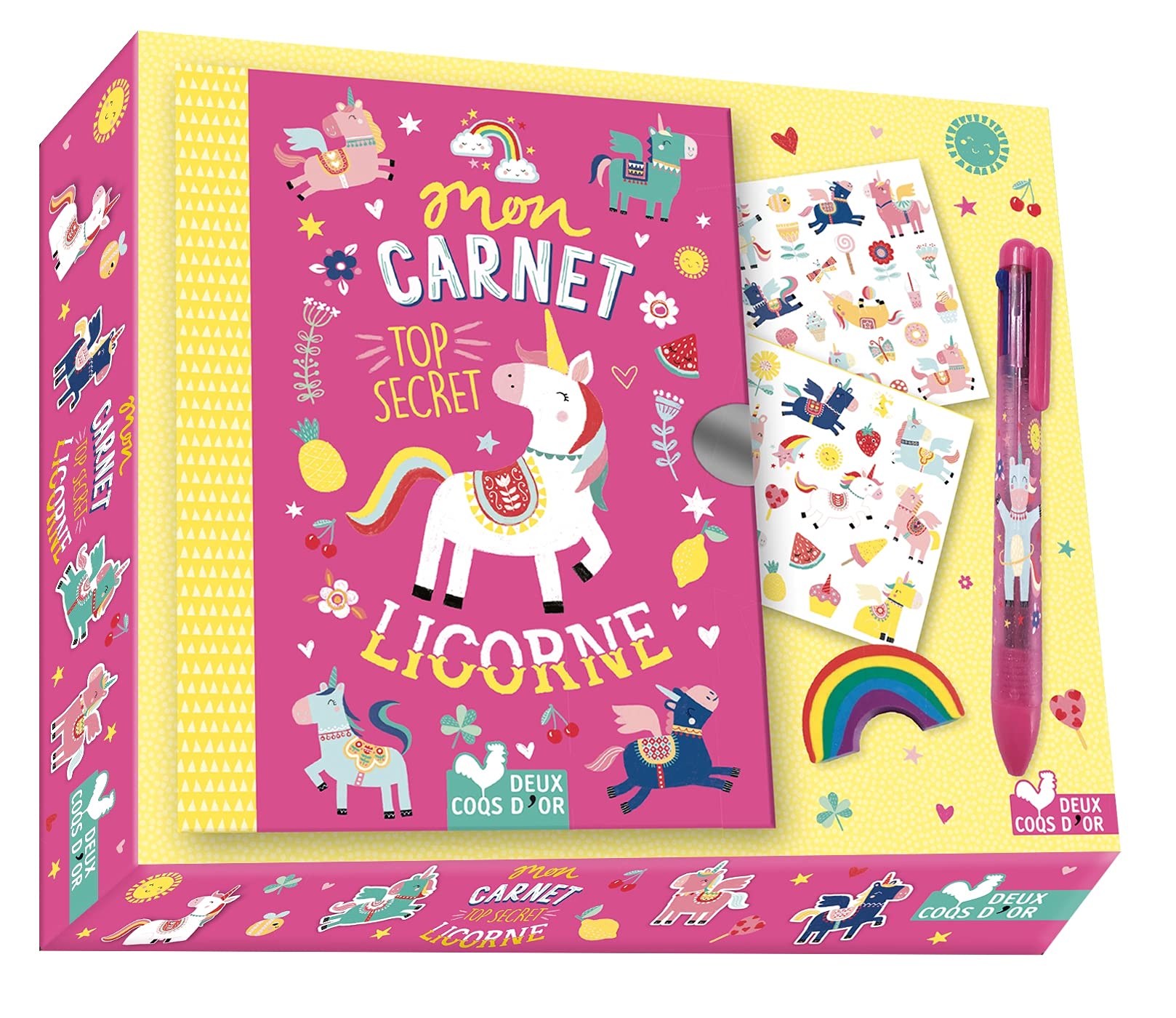 Mon carnet top secret licorne - coffret avec accessoires book