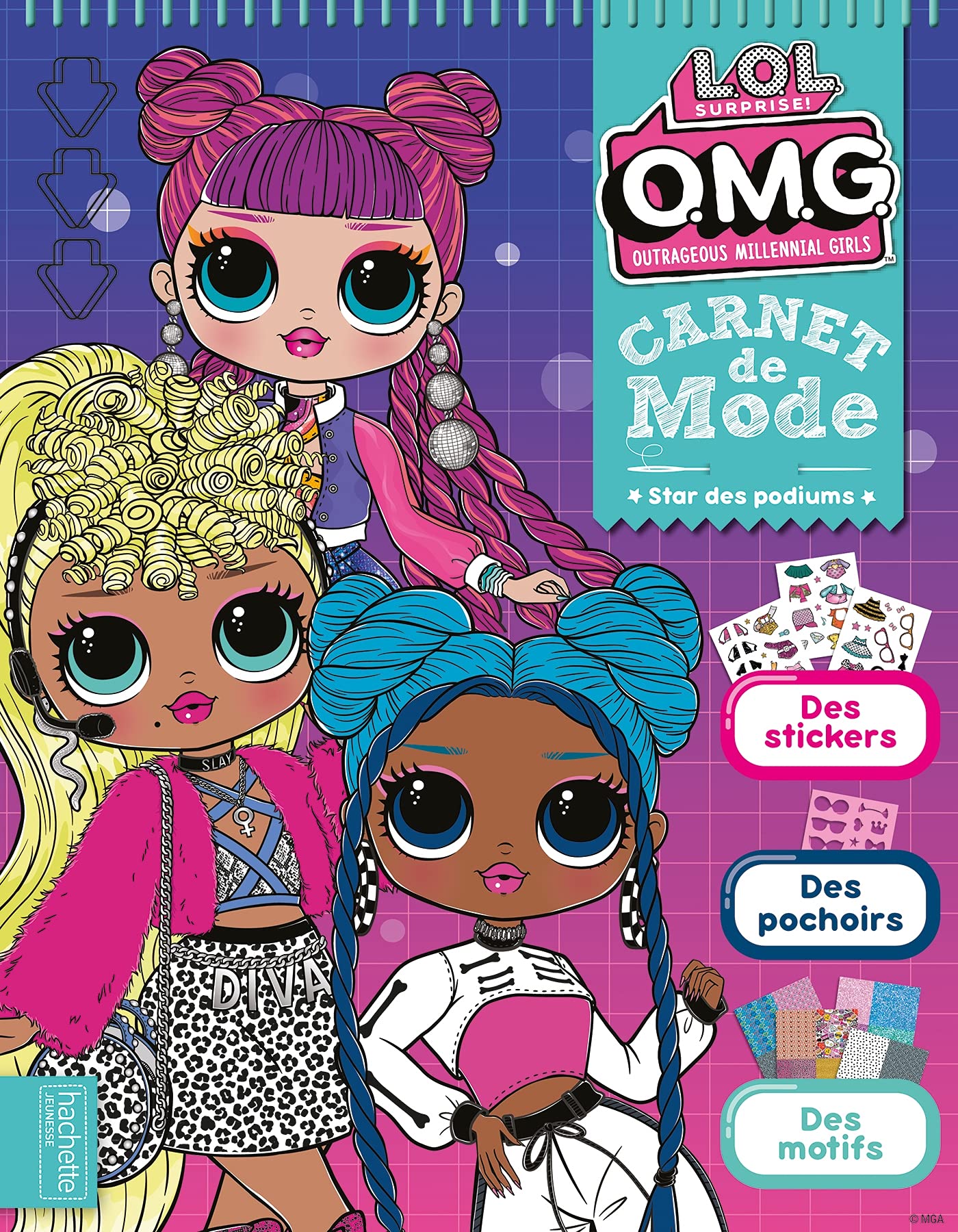 L.O.L. O.M.G. - Carnet de mode: Star des podiums. Avec des stickers, des pochoirs, des motifs Children's books