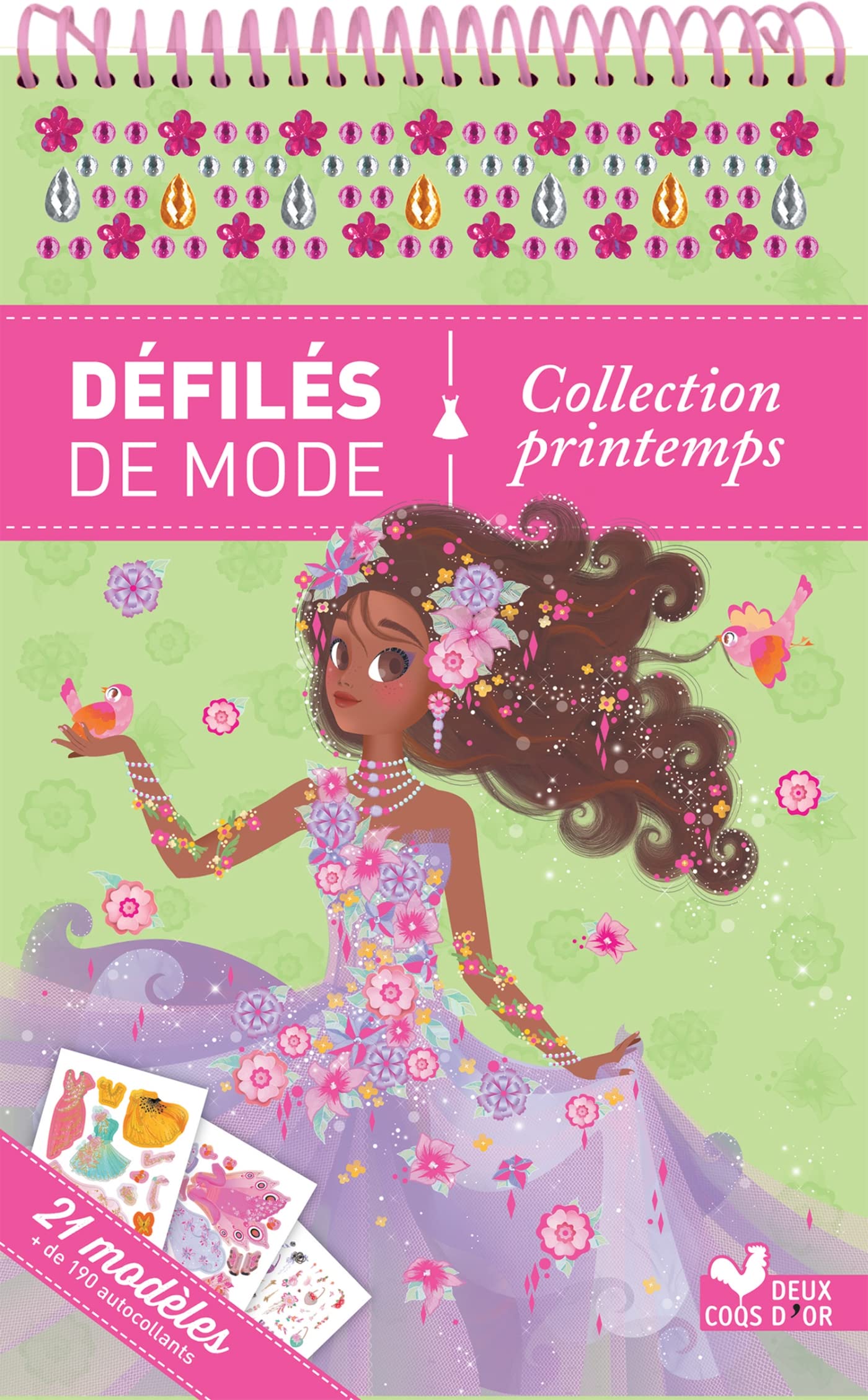 Collection printemps - bloc à spirale: 21 modèles + de 190 autocollants Tiptoi & Games