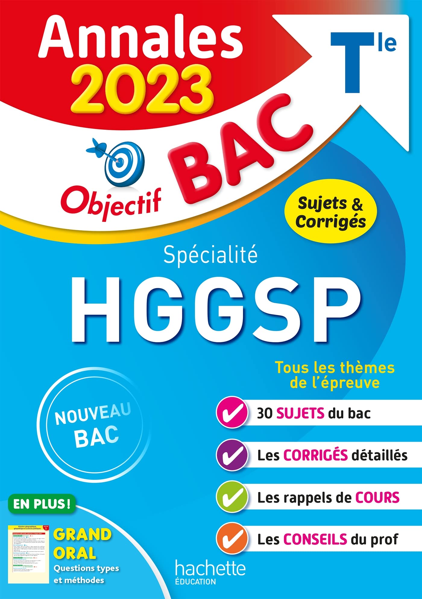 Annales Objectif BAC 2023 - Spécialité HGGSP: Sujets & corrigés Professional & Reference Books