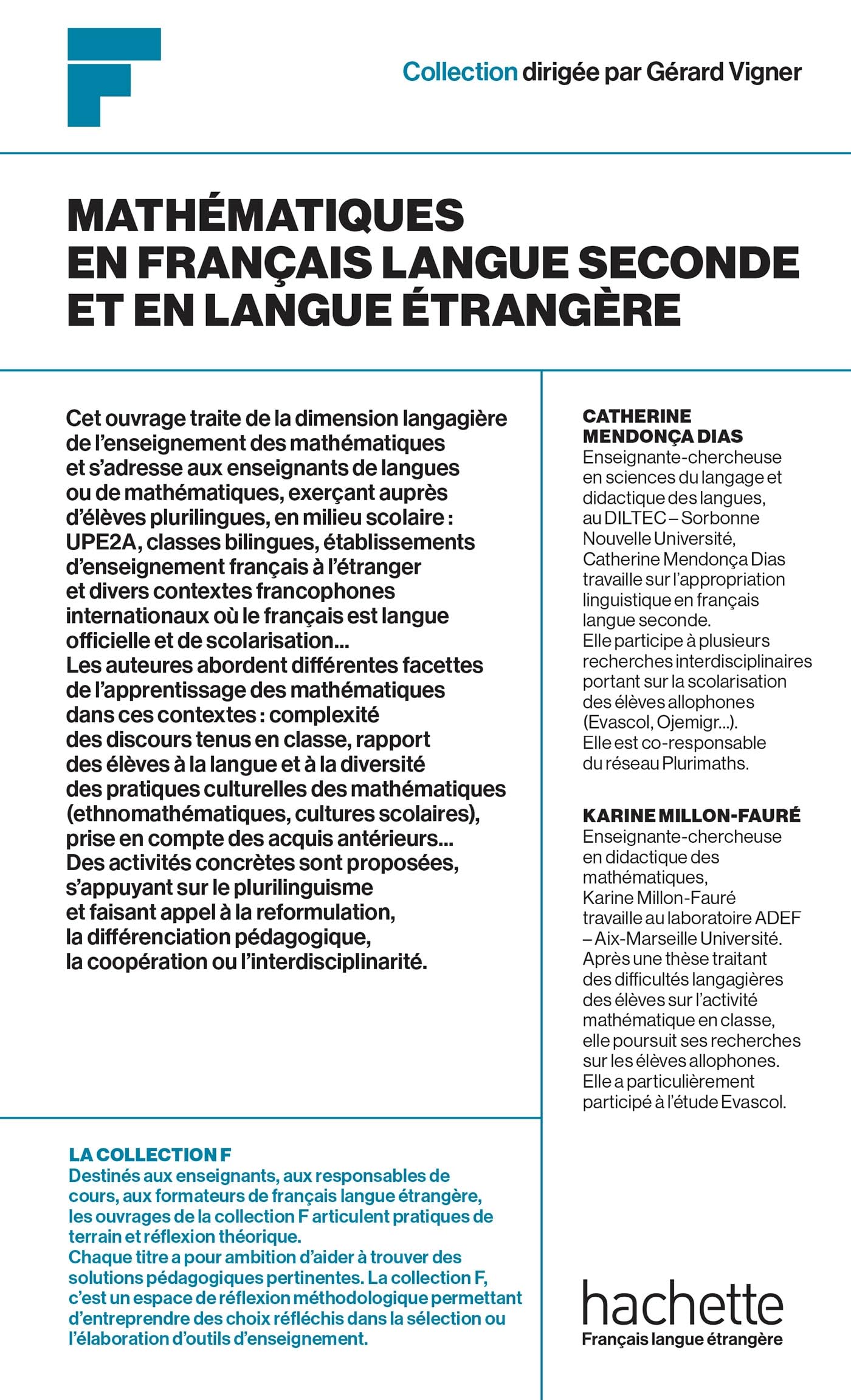 Collection F - Mathématiques en français langue seconde ou en langue étrangère book
