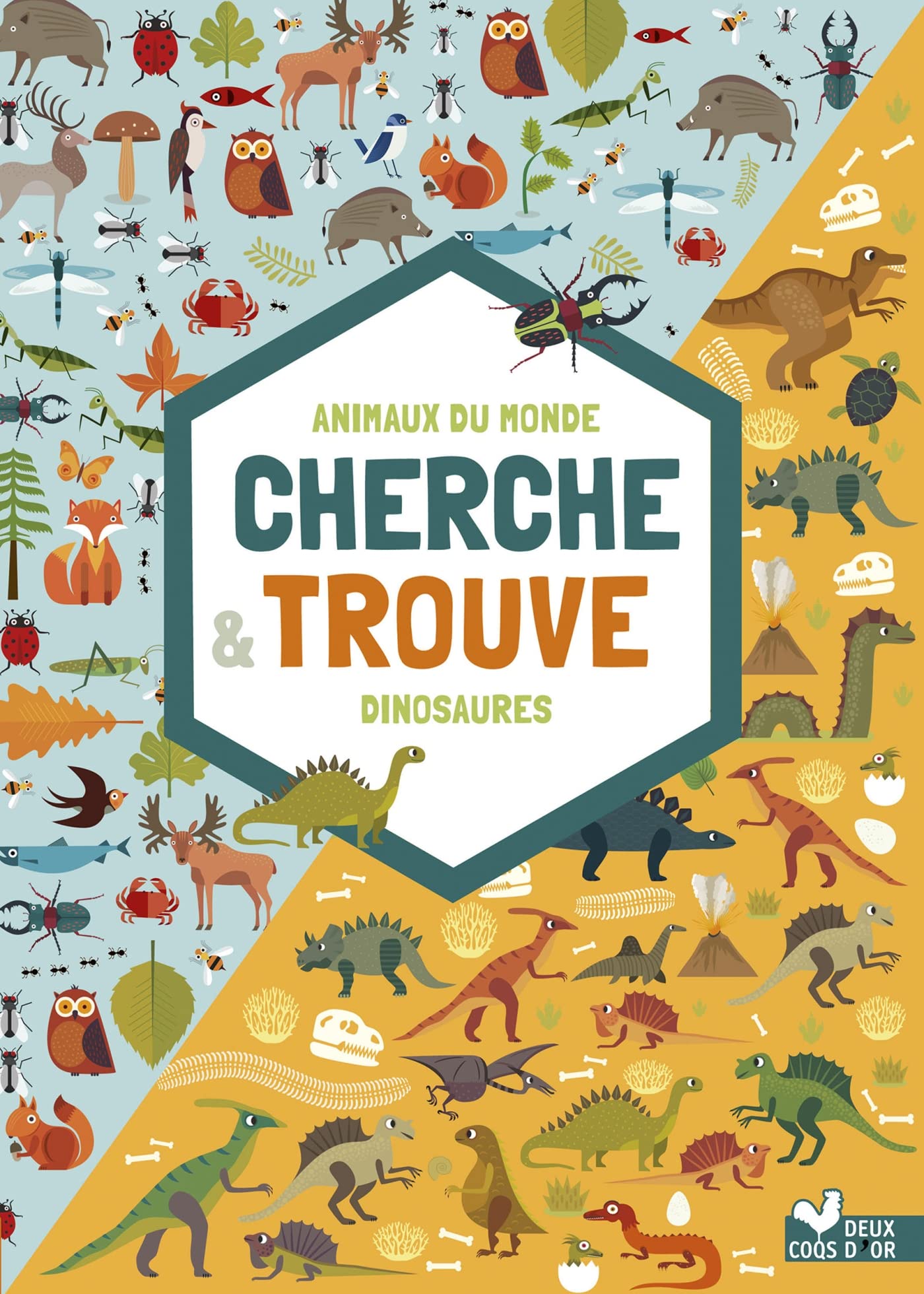 Cherche et trouve - dinosaures et animaux du monde book