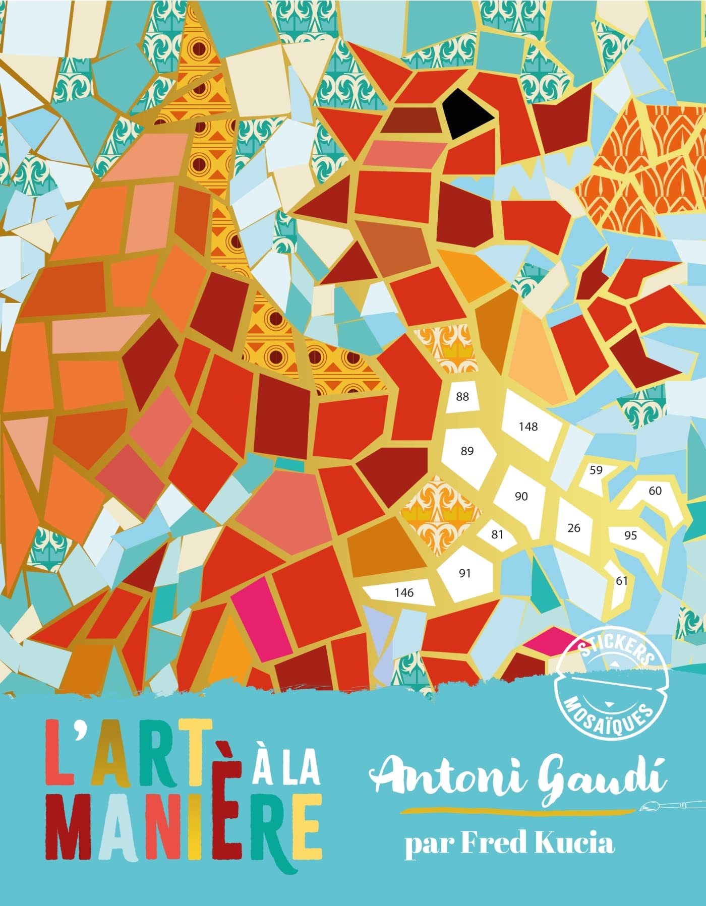 L'art à la manière de Gaudi - mosaïques animaux - pochette avec accessoires: Etui avec 4 tableaux à décorer et 6 planches d'autocollants Non-fiction
