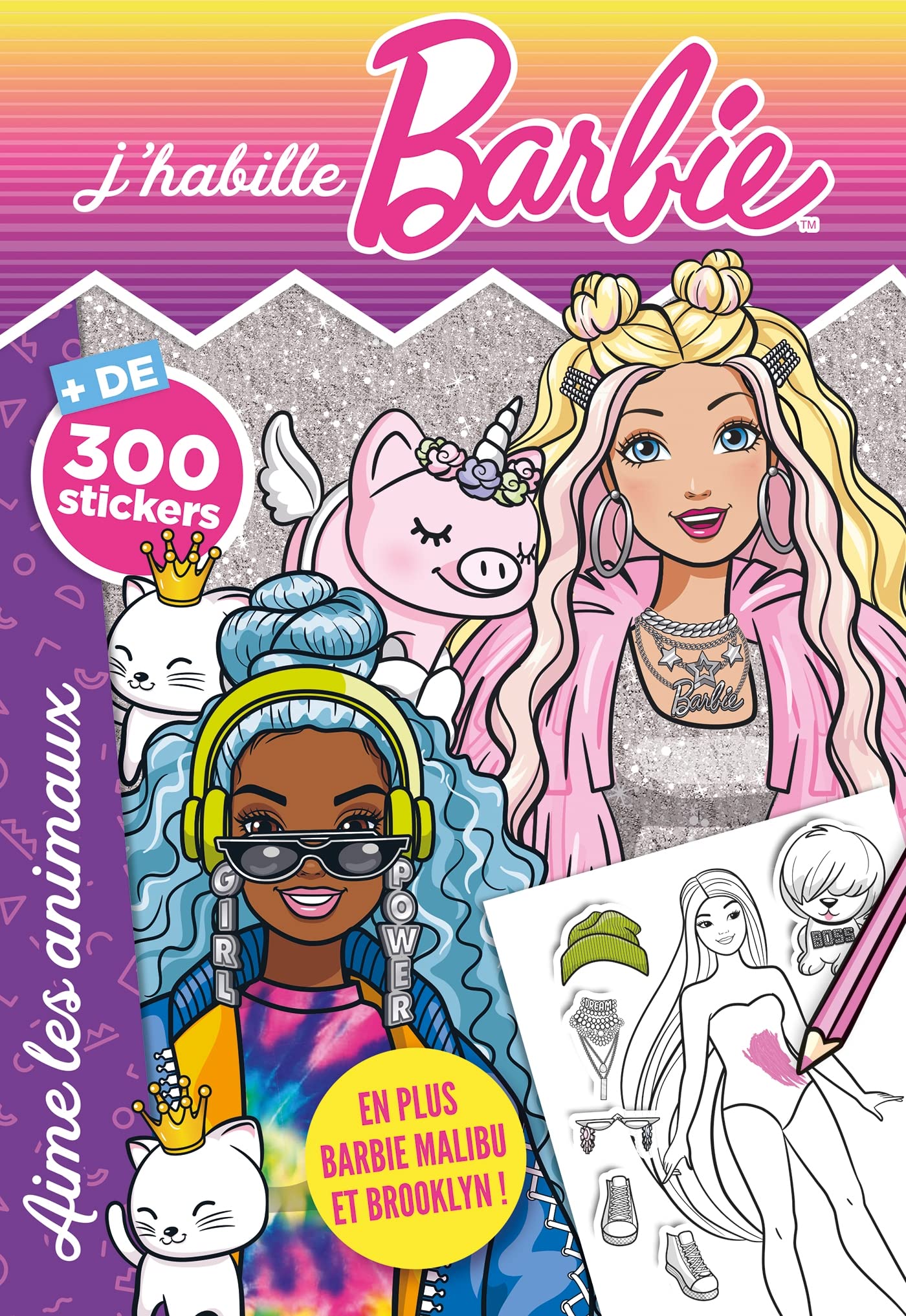 Barbie - J'habille - Barbie aime les animaux book