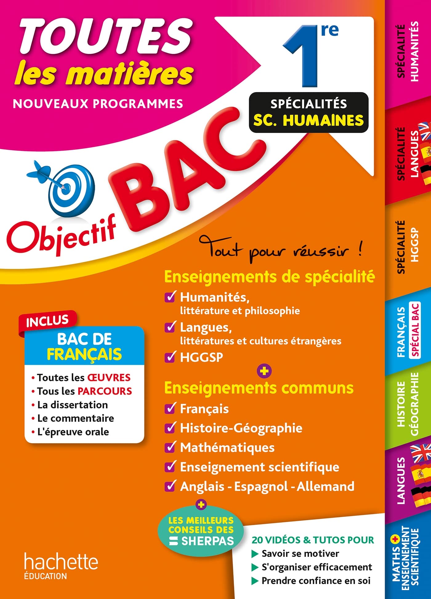 Objectif BAC 2025 - 1re Spécialités Sciences humaines Toutes les matières book