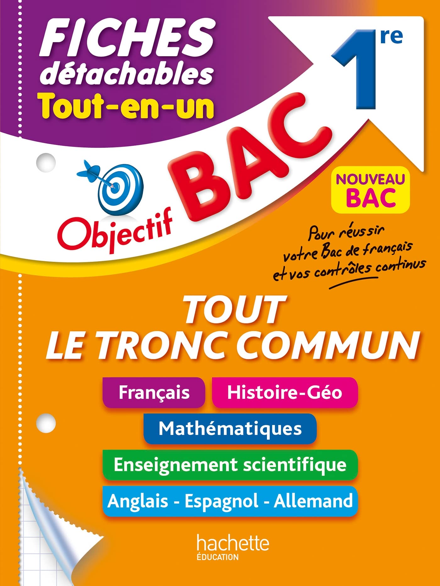 Objectif BAC Fiches détachables Tout le tronc commun 1re BAC 2025 book
