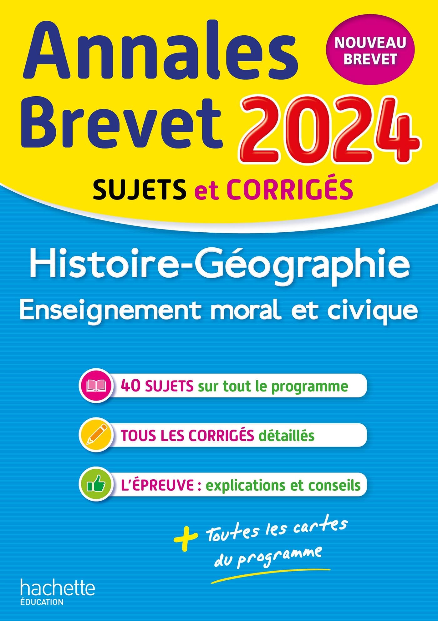 Annales BREVET 2024 - Histoire-géo-EMC book