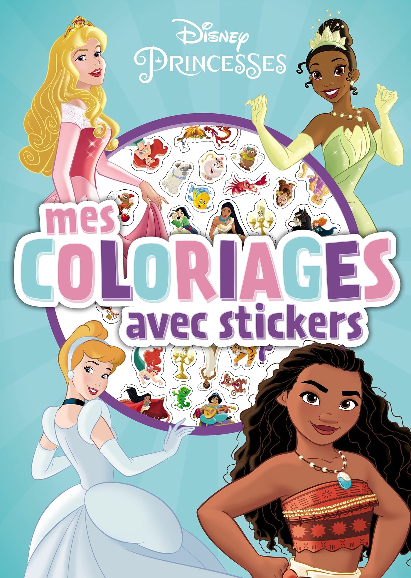 DISNEY PRINCESSES - Mes coloriages avec stickers book