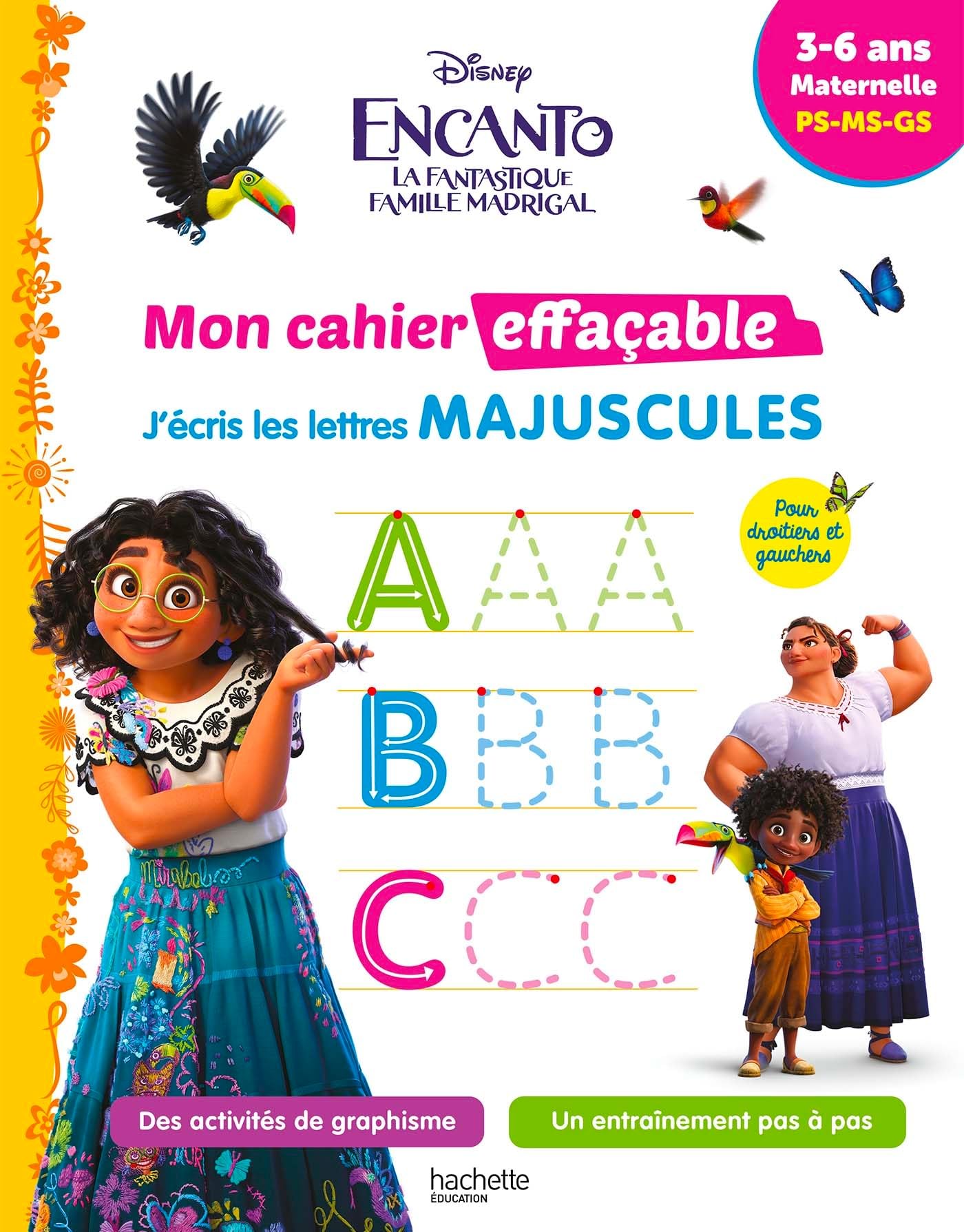 Disney - Encanto - Mon cahier effaçable - J'écris les lettres majuscules (3-6 ans): Maternelle PS-MS-GS Non-fiction