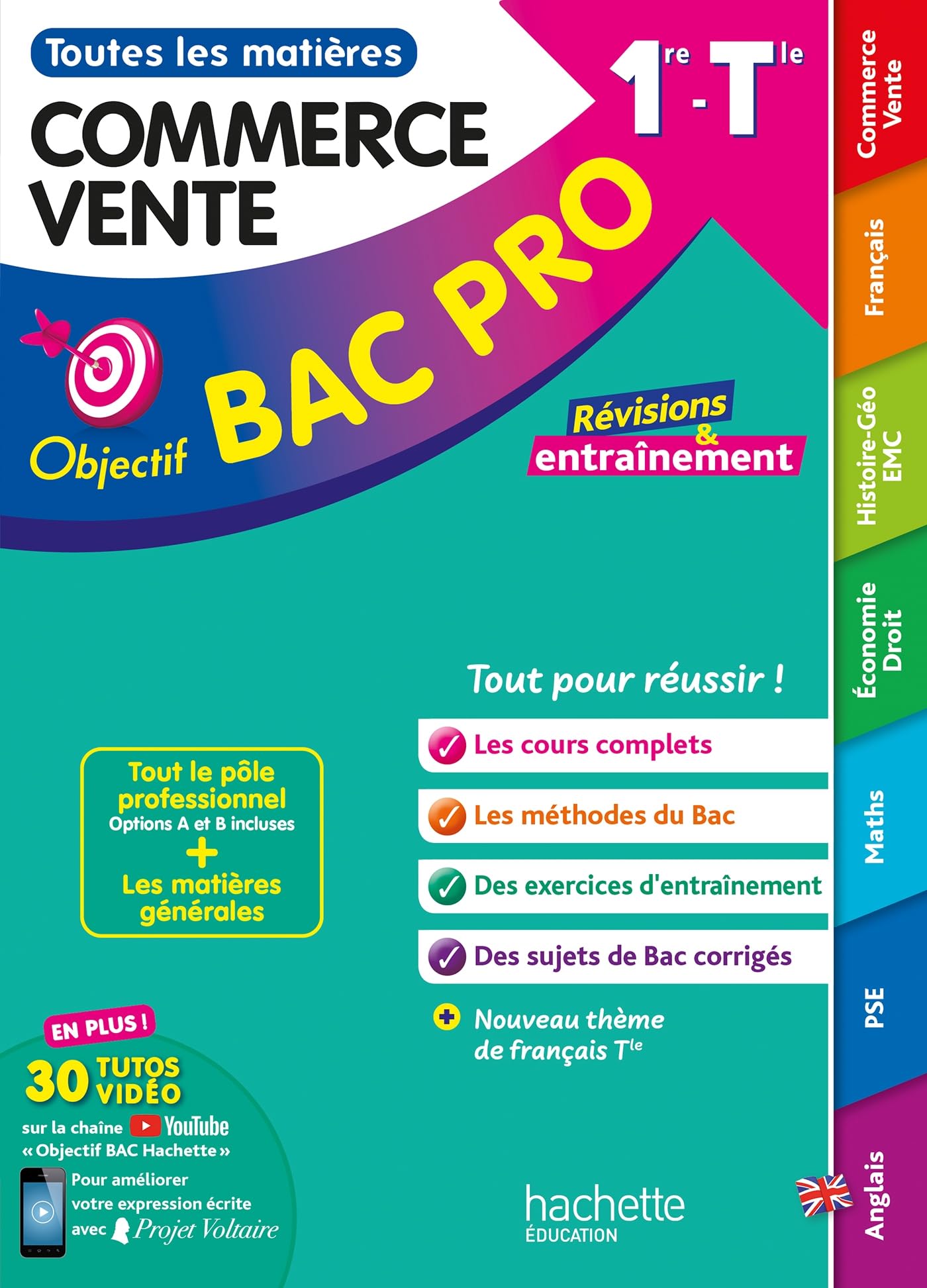 Objectif bac pro - Métiers du commerce et de la vente (1re et Term) - Toutes les matières - BAC 2026 Professional & Reference Books
