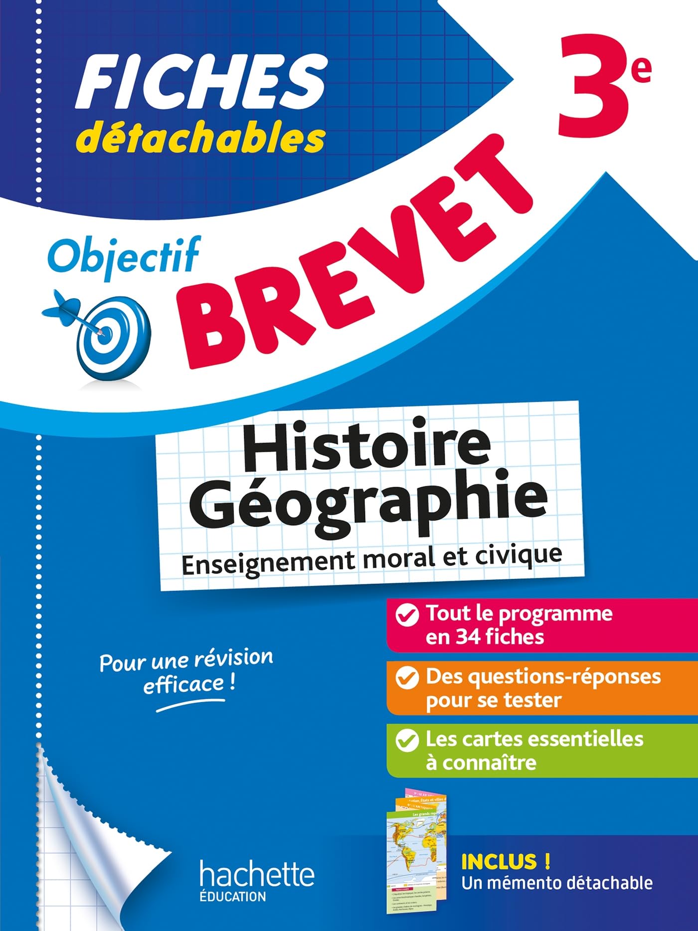 Objectif Brevet - Fiches Histoire-Géographie-EMC 3e: Fiches détachables Professional & Reference Books