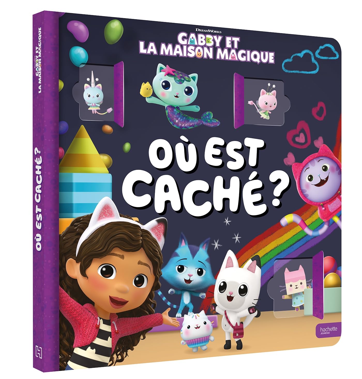 Gabby et la maison magique - Où est caché géant: Grand livre cartonné à flaps book