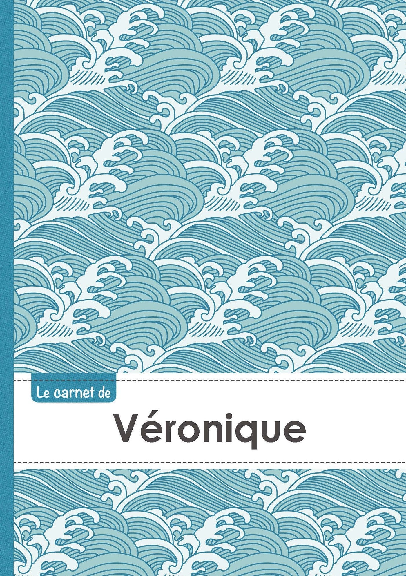 Le carnet de veronique: Carnet veronique - lignes,96p,A5 - Vague japonaise Children's books