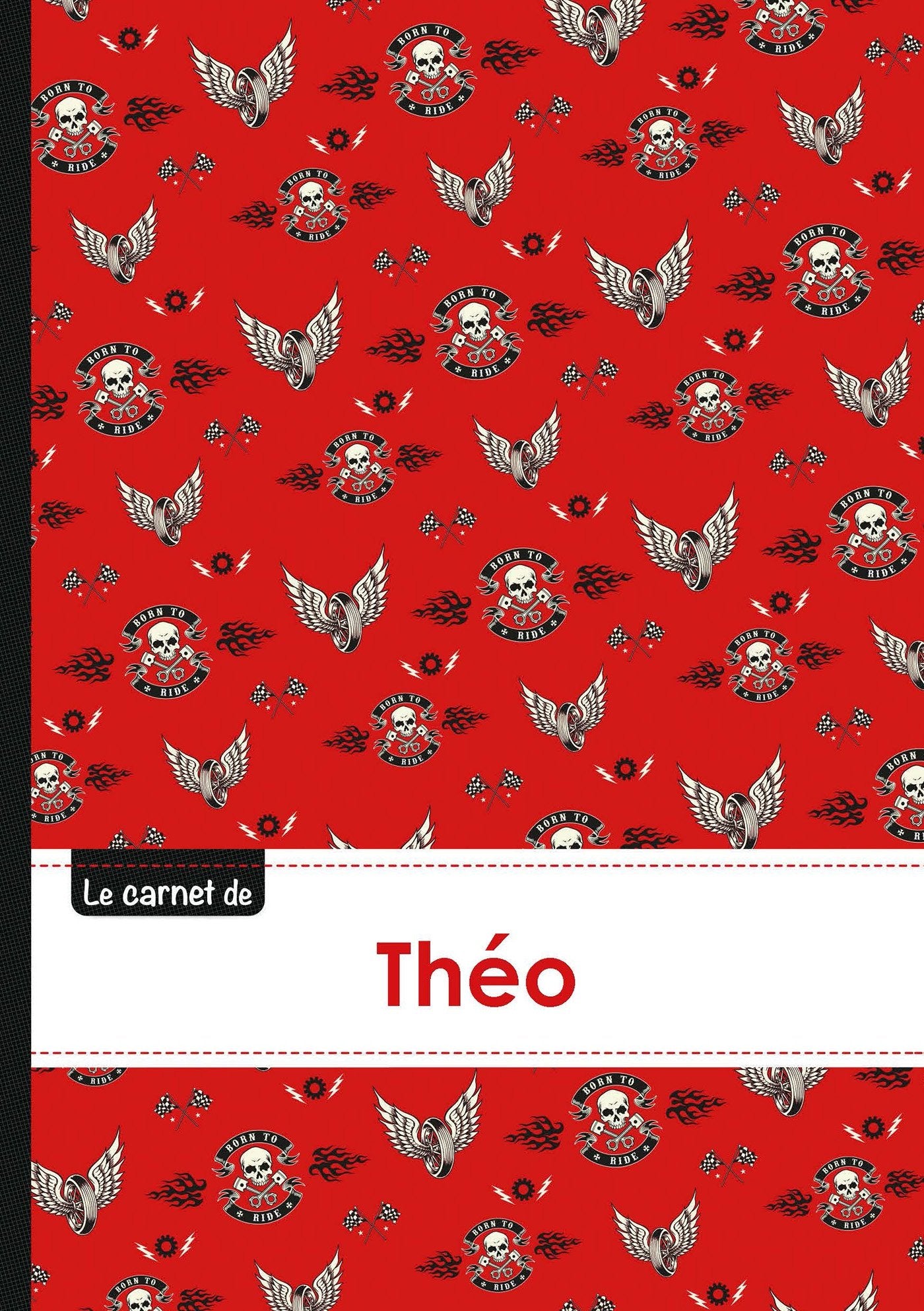 Le carnet de theo: Carnet theo - lignes,96p,A5 - Bikers Children's books