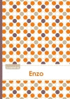 Le carnet d'Enzo : Lignes, 96p, A5 : Ronds Orange Gris Violet book