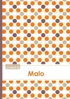 Le carnet de Malo : Lignes, 96p, A5 : Ronds Orange Gris Violet book