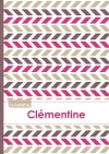 Le carnet de Clémentine : Lignes, 96p, A5 : Motifs Violet Gris Taupe book
